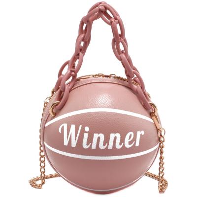 China High Quality 1B0005 Sale Women Bag Ball Shape Basketball Handbag Girl Shoulder Chain Purse Amazon Hot New Model Small Handbags for sale