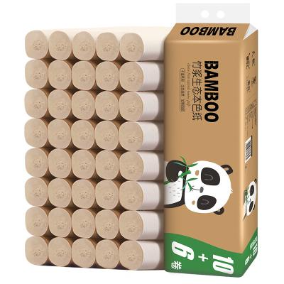 China Wholesale Bamboo Pulp In Stock Cheap Bamboo Toilet Papers 4 Ply Toilet Paper Roll Bathroom Tissue Toilet Papers for sale