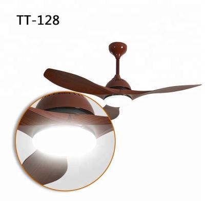 China Best Reverse Suction Ceiling Fan Three Color Lights 48 Inch Wood Grain Fans Edge Electric Ceiling Fan With Light for sale