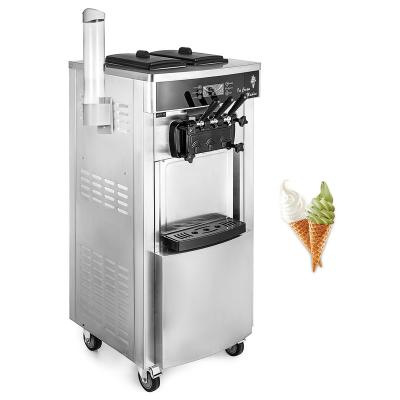 China Commercial Soft Ice Cream Machine 20-28L/H Capacity 2+1 Flavors Soft Ice Cream Machine for sale