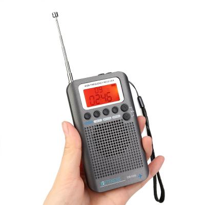 China Gray Portable Aircraft Air Band FM AM Switch CB VHF Digital Aviation Radio Retekess TR105 for sale