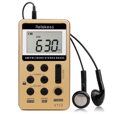 China PORTABLE FM AM Digital Tuning Pocket Radio Receiver With Rechargeable Battery Earphone With Japanese Manual for sale