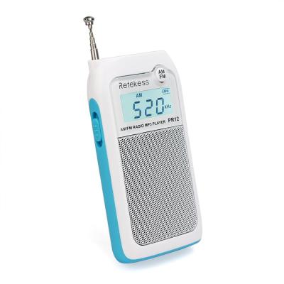 China High Sensitive PORTABLE For Tour/School/Training Portable Radio Retekess PR12 Mini Pocket Digital Am Fm for sale