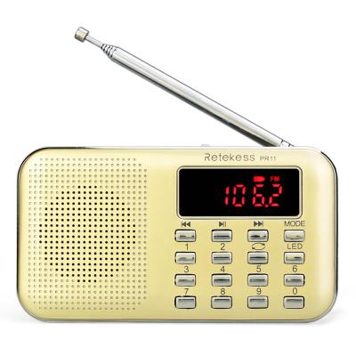 China PORTABLE Original TF Card FM AM MP3 Player Pocket Radio Retekess PR-11 Multifunctional Radio for sale