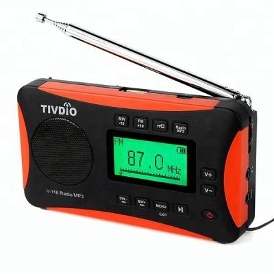 China Portable Home Radio FM MW Switch World Receiver Alarm Clock Radio TIVDIO V-116 for sale