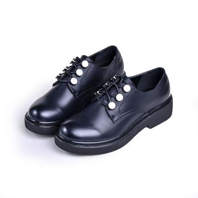 China Professional Commuter Flat Loafer Other Manufacturer Soft Comfortable Black Leather Women's Casual Shoes New for sale