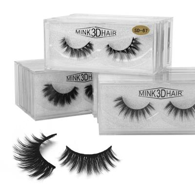 China Wholesale Natural Invisible Strip Eyelash Curl Long Thick 3D Eyelash With Custom Luxury Eyelash Case for sale