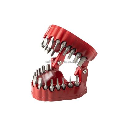 China DentureNew Workable Drill Bit Holder Bit Holder For Teeth Design Fits Drill Model 1/4 Inch Hex Screwdriver Drive Bit Adapters Holder for sale