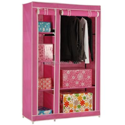 China Simple Hot Selling Nonwoven Fabric Wardrobe Closet Furniture for sale