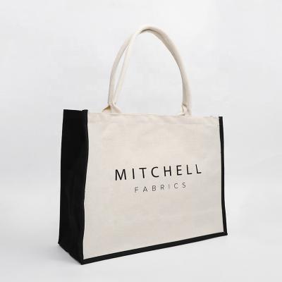 China Fashionable Customized Women Handled Tote Bag Cotton Canvas Promotional Shopping Bag for sale