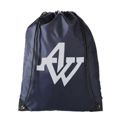 China Shopping Bag Environment Colorful Promotional Simple Polyester Backpack Heavy Waterproof Drawstring Bag for sale