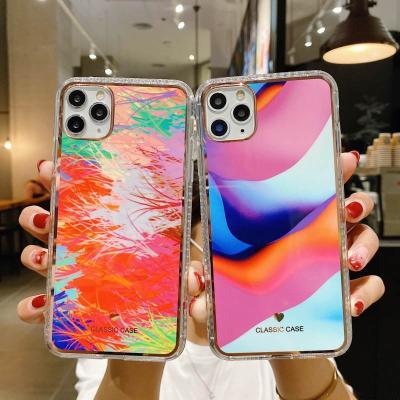 China Wholesale Soft TPU Watercolor Gradient Phone Case For iPhone 13 12 11 pro X Max XS XR 8 7 8Plus 7Plus Plating Hot Style Back Cover for sale