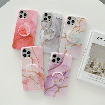 China Hot Selling Amazon Styles Girl Fashion Phone Case For Samsung Fe S30 S21 S20 Ultra Plus Note 20 A52 A72 A32 A12 A71 A50 With Pink Marble Stand Cover for sale