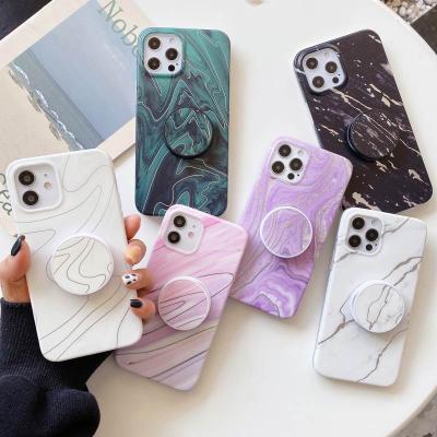 China Hot Selling IMD+TPU Phone Case For Samsung S21 ultra S20FE plus S10 S9 S8 Note20 10 9 8 with Stand Matte Marble Back Cover for sale