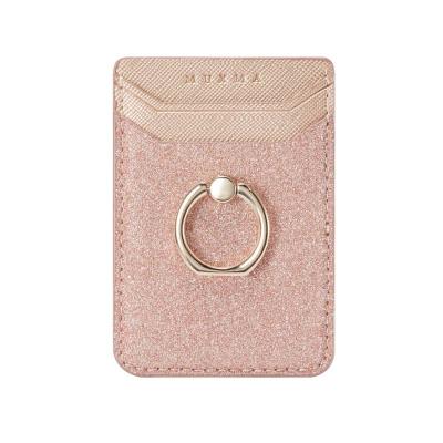 China Leather 360 Degree Ring Stand Credit Card Sticker For iPhone Redmi Xiaomi Huawei Honor OPPO VIVO Phone Case Cover Glitter High Quality for sale