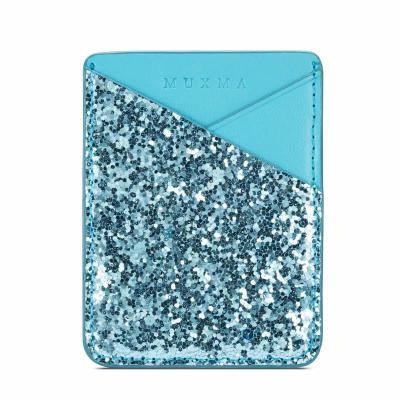 China Color Glitter Wine Red Bank Card Leather Sticker For Samsung Note 10 A71 A51 A50 A30 A21S Note20 9 Case Leather Bling Dual Card Slots for sale