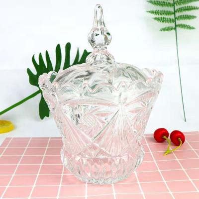 China 2020 Newest Style Viable Creative Crystal Candy Jars Glass Storage for Christmas Party Decorations for sale