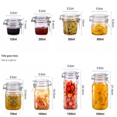 China Recyclable Glass Jar Customizable Style Factory Shipping Glass Jar Sundries Storage With Lid For Home Or Kitchen for sale