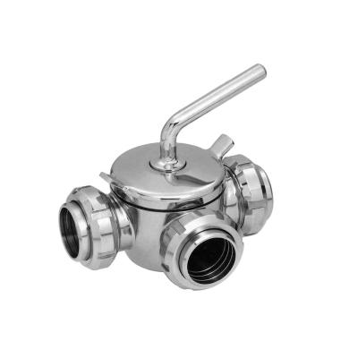 China Factory direct general hot sale SS304/SS316L high quality food grade plug cock three way valve for sale