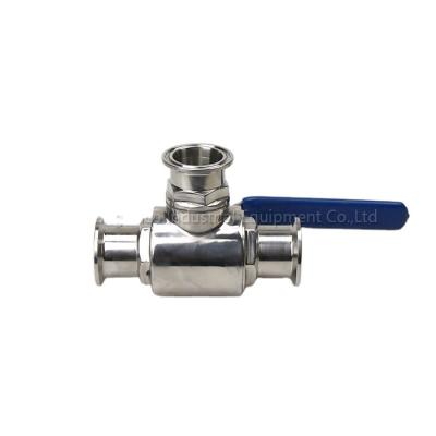 China General Supply Tri Stock Food Grade 304 Stainless Steel Tlamp Thread High Quality Sanitary Weld Straight Ball Valve for sale