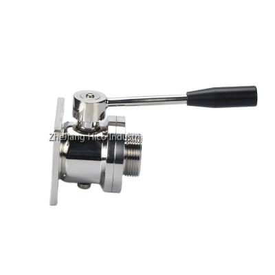 China General Quatet Top Quality Manual Single Flange Single Thread Wine Ball Valve With Pull Handle for sale