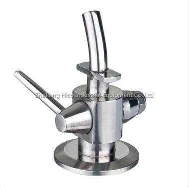 China General Hot Sale 304/316 Stainless Steel Sanitary Flange Beer Sampling Sanitary Valve for sale