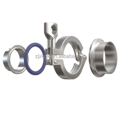 China Food Grade Stainless Steel Tube Flange Pipe Fittings Set Sanitary Equipment for sale