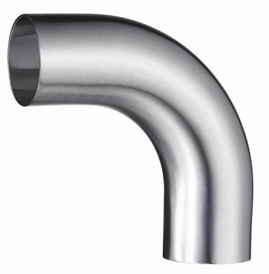 China SUS304/316 good quality sanitary stainless steel 304/316L 90 degree elbow long sanitary pipe fittings for sale