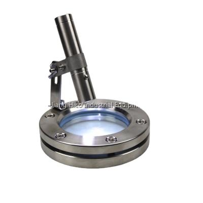 China Straight Dairy SS304 SS316LSanitary Stainless Steel Flange Sight Glass With Lighting Union Sight Glas 12V DC , 9V DC for sale