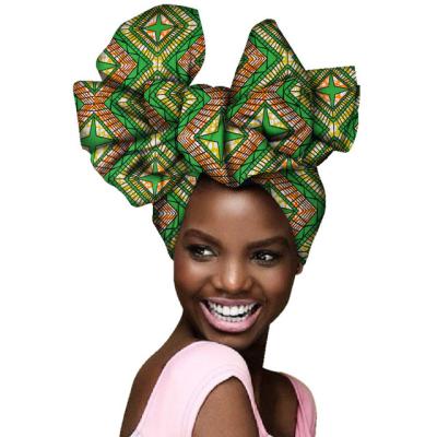 China African Headwear African Traditional Headwear Cotton Print Metal Scarf AF004 African Head Wraps For Women for sale