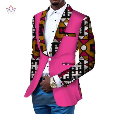 China African Men's Clothing Blazer Wedding Dress Slim Fit Fancy Jacket Cotton Mens Blazer Blazers Dashiki Bazin Riche Ankara for sale