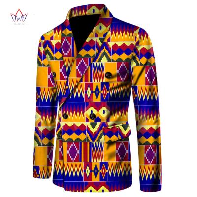 China Male Bazin Riche Coat Tops Men Wax Cotton Mens Clothing Long Sleeve Coat Print African Slim Fit Blazer for sale