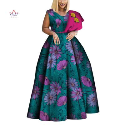 China Wax Cotton Wholesale Fashion Style African Plus Size Dresses 4Xl 5Xl 6Xl 7Xl, Multicolor Waist Women Denim Dresses Long for sale