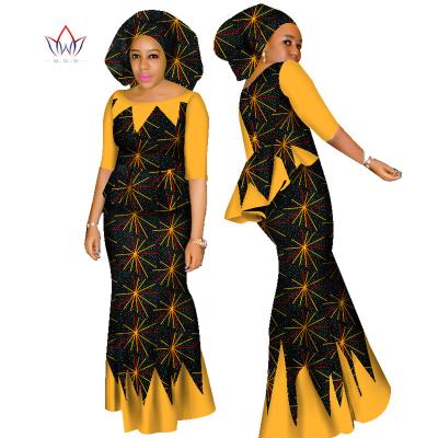 China Lady Dress High Quality Women African Casual Skirt Set Dashiki Cotton Crop Top And Skirt Set+Head Scarf Good Sewing Sets For Sale for sale