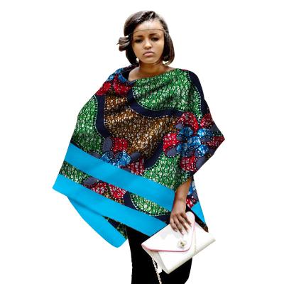 China Anti-pilling New African Print Coat For Women Clothes Traditional African Print Coat Tops Coated Clothing Bazin Riche Button Pockets WY2978 for sale