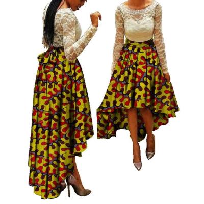 China 2019 plus size wax print style custom made high quality african skirt and dresses for women WY540 for sale