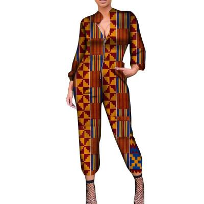 China Anti-pilling new Autumn Jumpsuit Fashion African Wax print overalls WY5632 for Riche women plus size 6XL women African clothing for sale