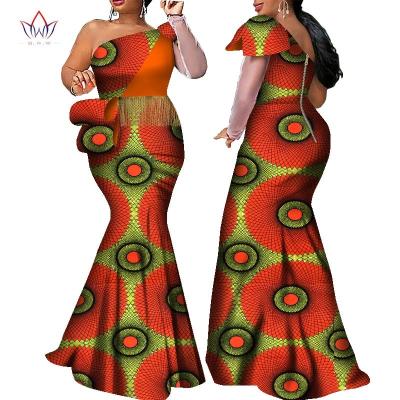 China Plus Size Pockets Africa Shirt Dresses For Women Vestido Print Fabric Elegant Africa Clothes Plus Size African Clothing For Party for sale