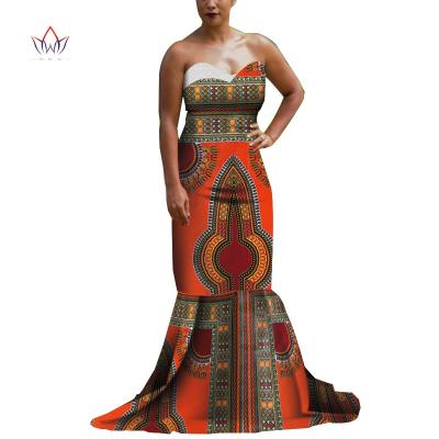 China Plus Size African Princess Dashiki Dress 2019 Plus Size African Princess Party Dress Vestidos Ball Gown Women Bazin Riche Dress Plus Size Clothing for sale