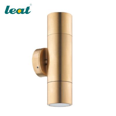 China 2021 Modern Outdoor Lights 2*GU10 Wall Mounted Polished Natural Brass AC220V Environmental Protection for sale