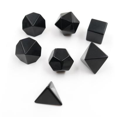 China China 2021 Hot Sale Natural Black Onyx Platonic Solids Sacred Geometry 7 Pcs Set for sale