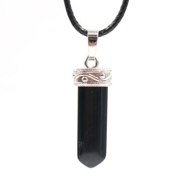 China Natural Agates Crystal Necklace Pendants Fashion Women Jewelry Gemstone Best Friend Gift Triangle Black Pendants for sale