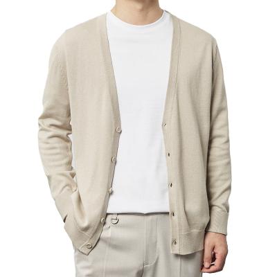 China Men's cardigan solid empty thin knitted anti-pilling anti-pilling sheath cardigans v neck wholesale long for sale