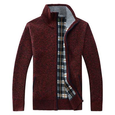 China Mens Knitted Sweater Long Sleeve Cardigan Anti-Wrinkle Winter Anti-Wrinkle Half Collar Sweater Knitwear Tops for sale