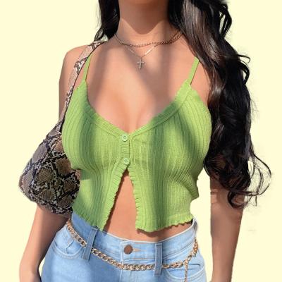 China anti-wrinkle Anti-wrinkle summer hot sales white knit cardigan sweater camisole vest for women for sale