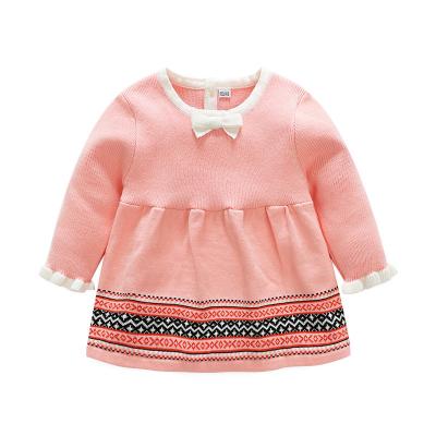 China Autumn Children's Knitting Casual Babies Wholesale Anti-static Cute Princess Dress for sale