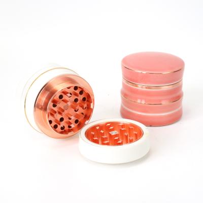 China Hot Selling JL-690J Zinc Alloy Ceramic Tobacco Grinders 4 Layers Herb Smoking Crusher Grinder for sale