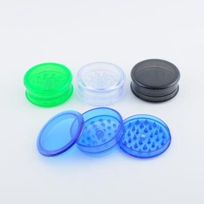 China JL-205J Acrylic Logo Smoking Accessories Portable Custom 3 Parts Acrylic Plastic Herb Grinder for sale