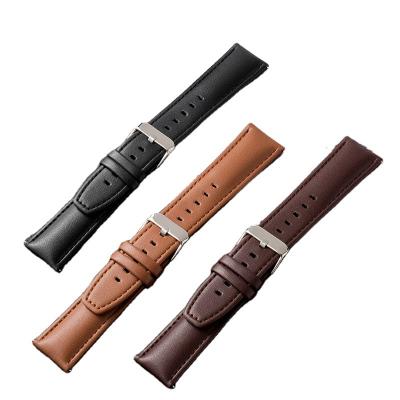 China Factory Direct Sale Leather Suitable Genuine Leather Strap For Huawei GT Samsung Business Men Strap 22mm Watch Accessories for sale