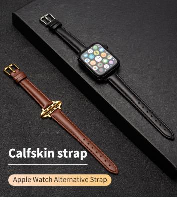 China Cowhide Leather Strap Substitute For Apple Watch Band 38mm40mm42mm44mm Fit All Apple Watch Bands 1/2/3/4/5/6/7 for sale